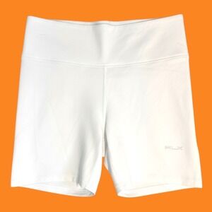 NWT RLX Ralph Lauren Women's White‎ Athletic Biker Shorts Size M Water Wicking